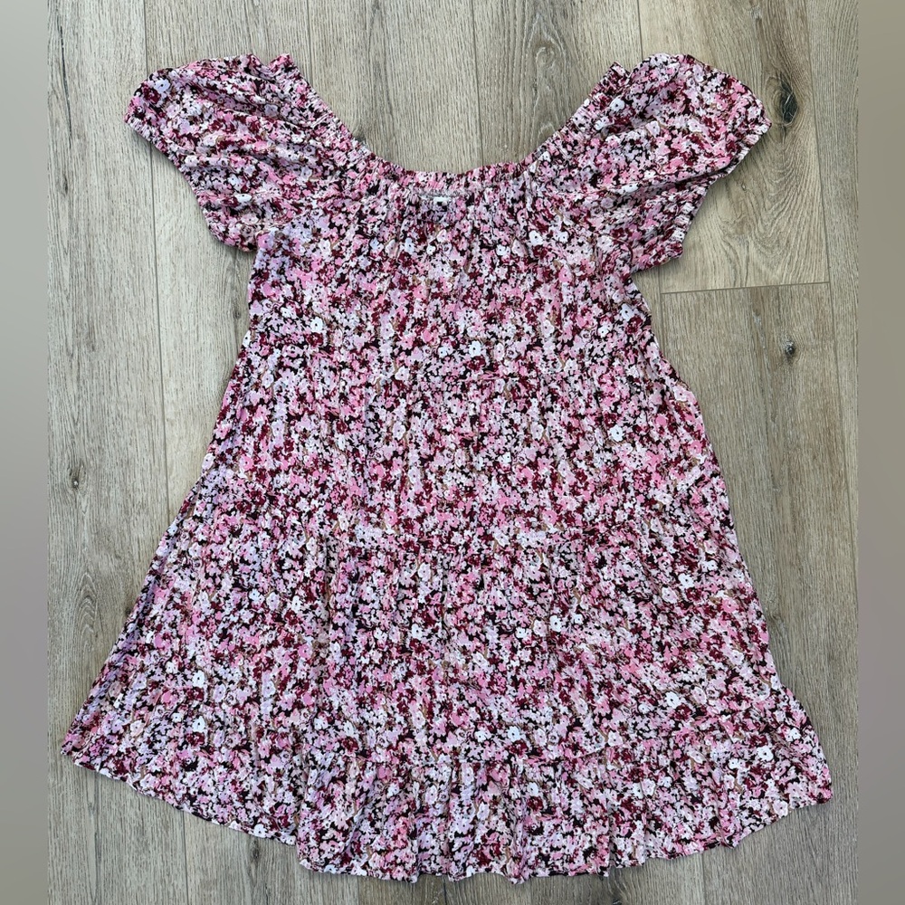 Maurices Pink Floral Off-Shoulder Dress - Picture 2 of 8